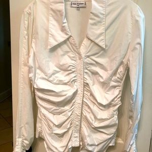 Anne Fontaine perfect white shirt, size 42 made in France of Pima cotton,wore 1x
